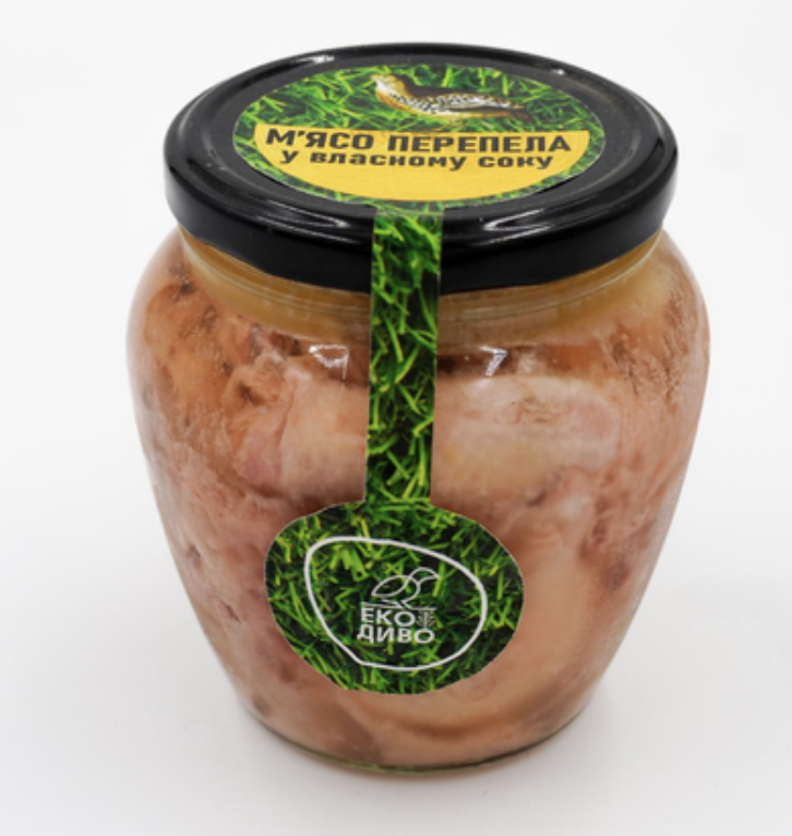 М'ясо перепела у власному соку скло 530г